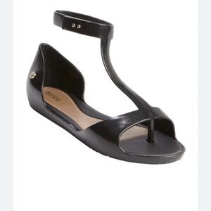 Melissa Women's Elegant Black Sandals‎ matte black size 8 U.S EUC